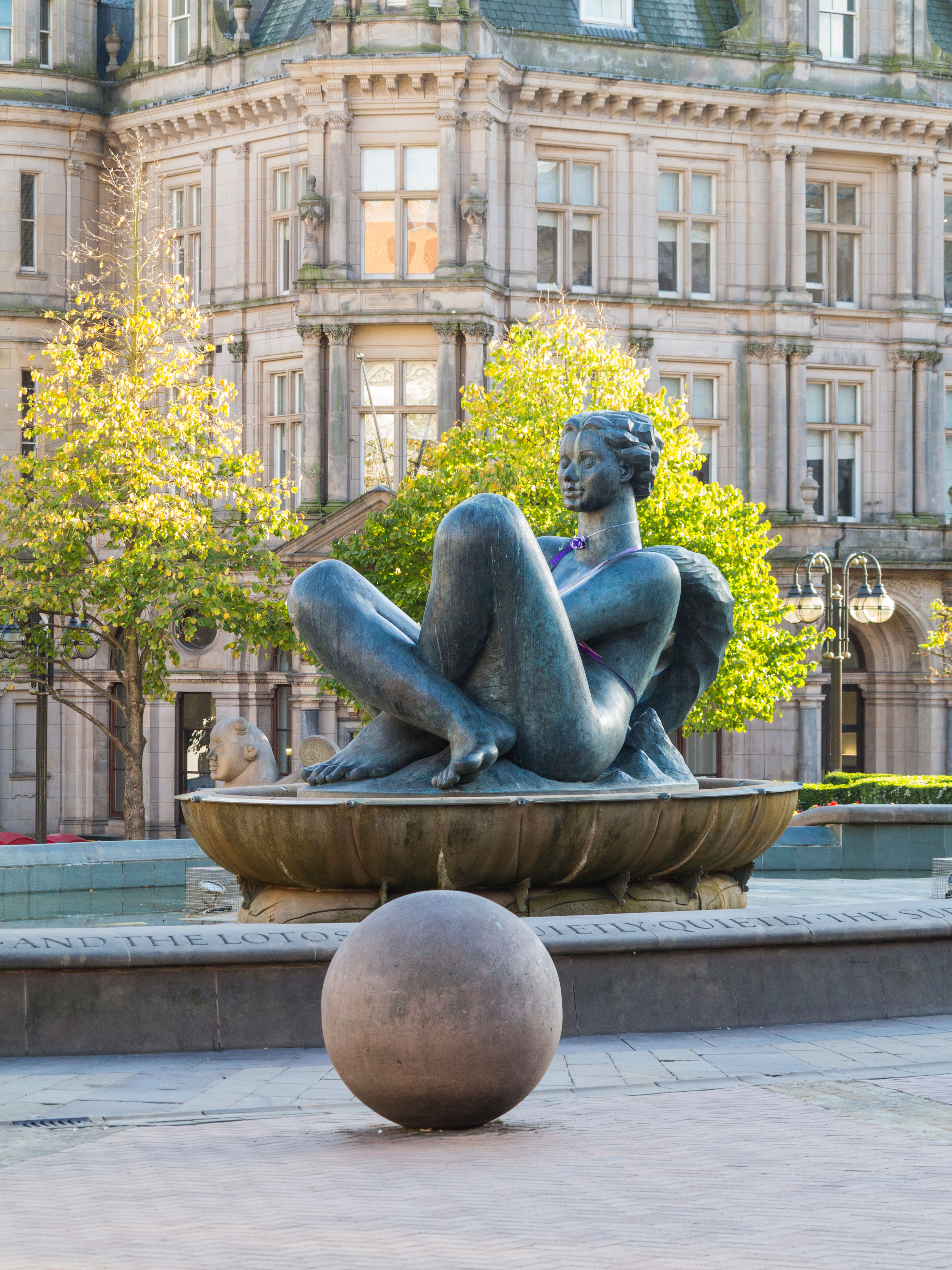 River Fountain Statue also known as The Floozie in the Jacuzzi, Victoria Square, Birmingham, Midlands, England